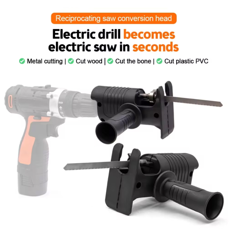 Reciprocating Saw Attachment Drill - 휴대용 전기 드릴 개조 공구 부착물(목재