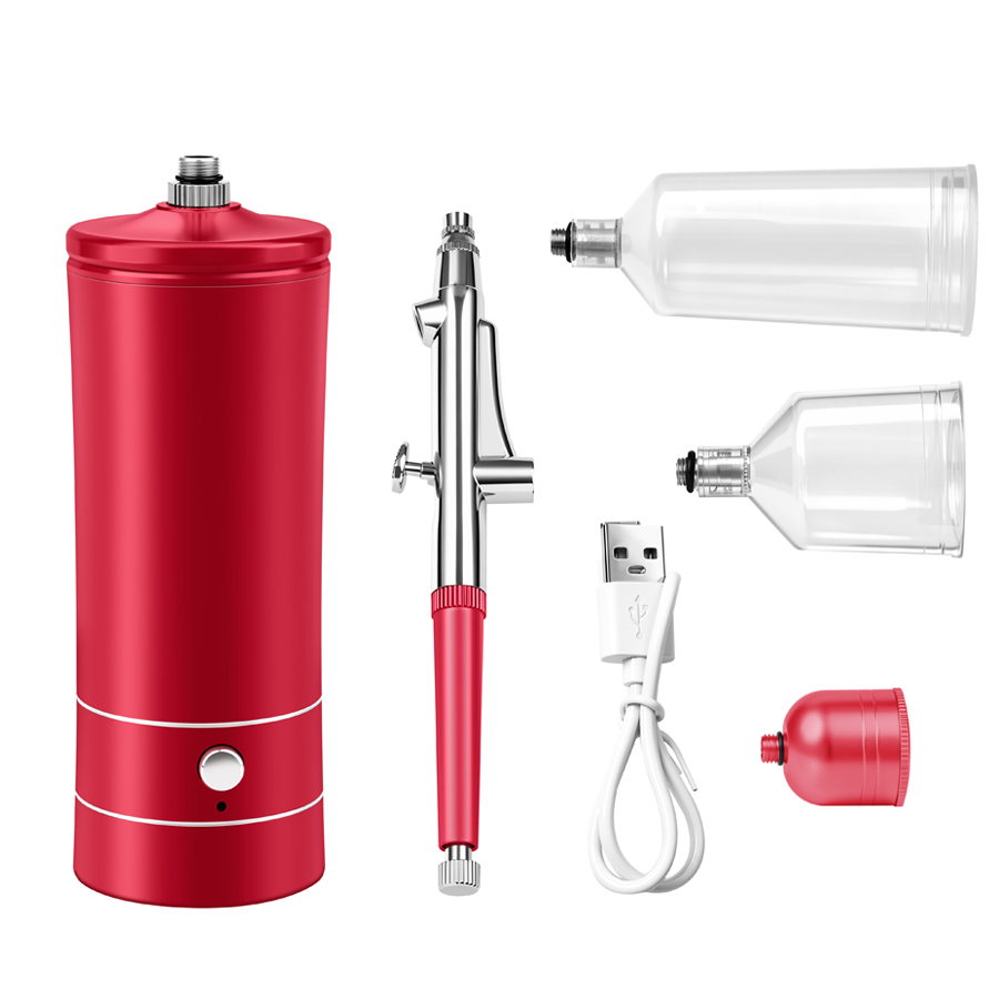 Airbrush Kit With Mini Compressor - 컴프레서가 포함된 에어브러시 키트, 0.3mm 팁이