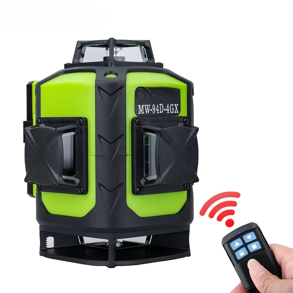 Laser Level 16 Lines 4D Green - 360도 회전 자동 수평 수직 4D
