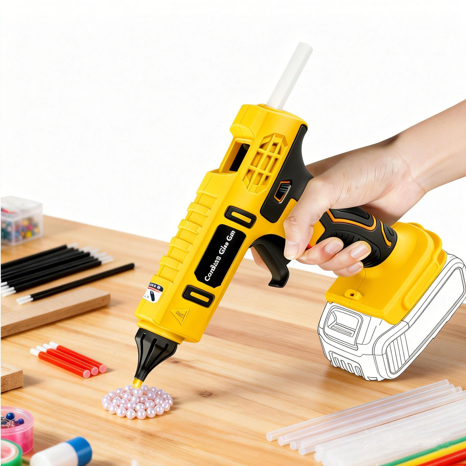 데월트 20V 배터리용 100W 무선 핫 글루 건 (배 - Hot Melt Glue Gun Cordless 리뷰 및 가격