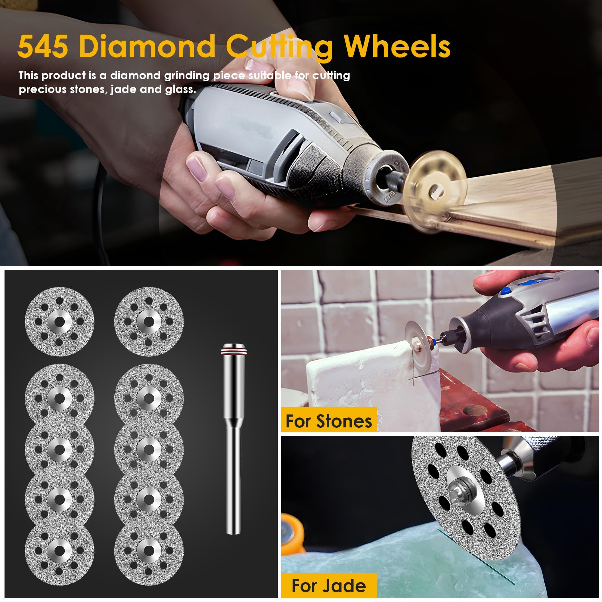 회전 공구용 44PCS 원형 톱날 세트, 절단 및 연마 - Cordless Rotary Tool Kit Accessories 리뷰 및 가격
