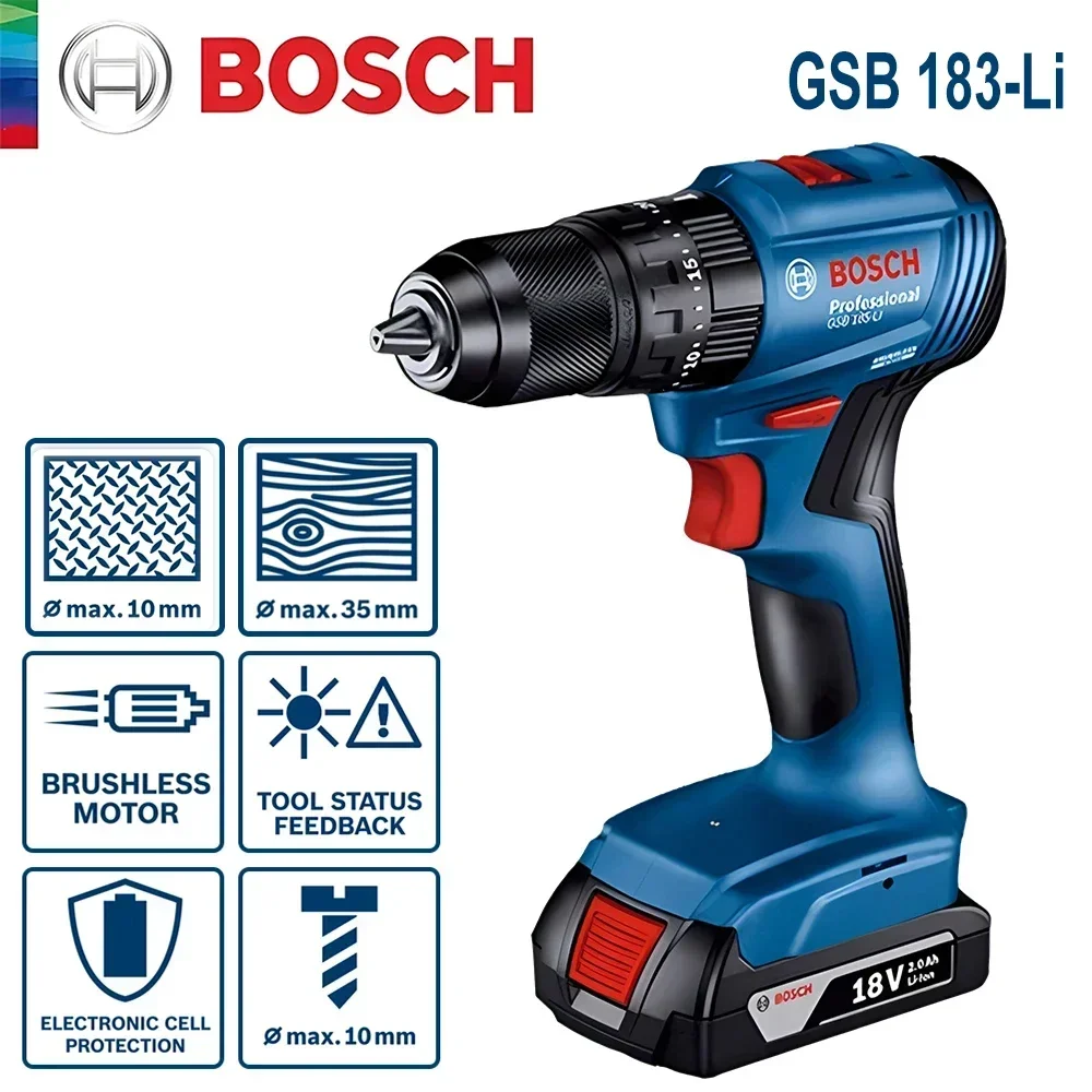 보쉬 GSB183-LI 18V 무선 임팩트 드릴, 강력 - Brushless Cordless Electric Drill 18V 리뷰 및 가격