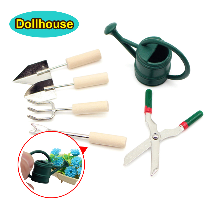 1/12 인형집 시뮬레이션 물뿌리개 삽 가위 세트 인형 - Garden Tools 리뷰 및 가격