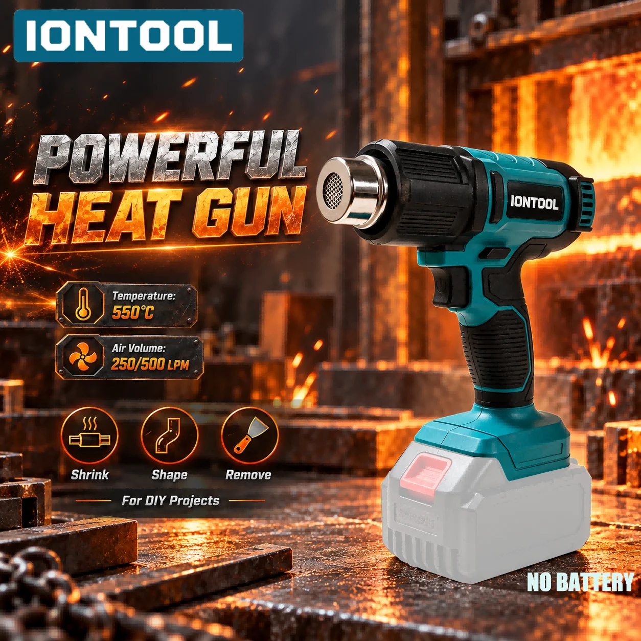IONTOOL 무선 열풍기 550 ℃   수축 튜브,  - Cordless Heat Gun For Shrink Tubing 리뷰 및 가격