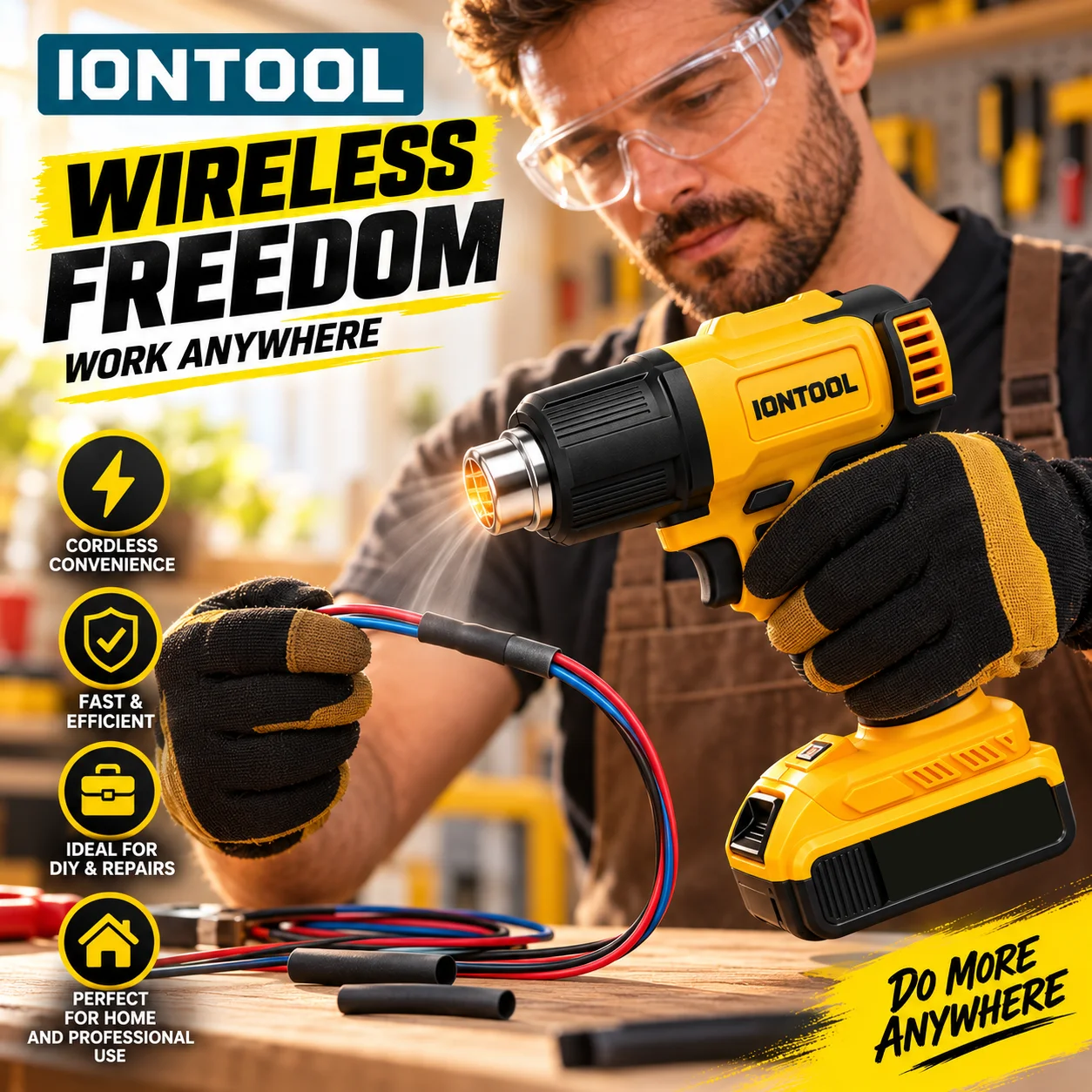 아이온툴 550 ℃   무선 열풍기: 수축 튜브 설치, - Cordless Heat Gun For Shrink Tubing 리뷰 및 가격